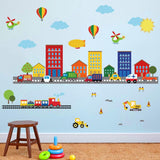 Construction Transportation Cars Wall Decals