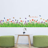 Flowers Butterflies Wall Corner Decals