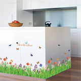 Flowers Butterflies Wall Corner Decals