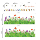 Flowers Butterflies Wall Corner Decals