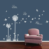 Dandelion Butterflies Quotes Wall Decals