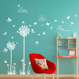 Dandelion Butterflies Quotes Wall Decals