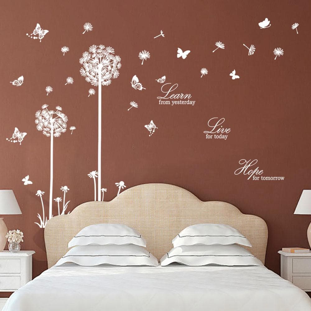 Dandelion Butterflies Quotes Wall Decals