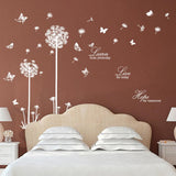 Dandelion Butterflies Quotes Wall Decals