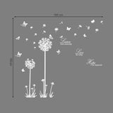 Dandelion Butterflies Quotes Wall Decals