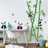Panda and Bamboo Wall Decals