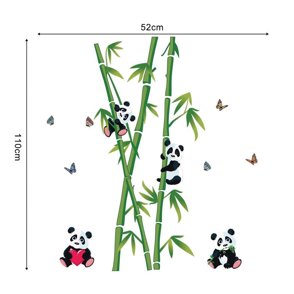 Panda and Bamboo Wall Decals