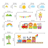 Animal Train Wall Decals