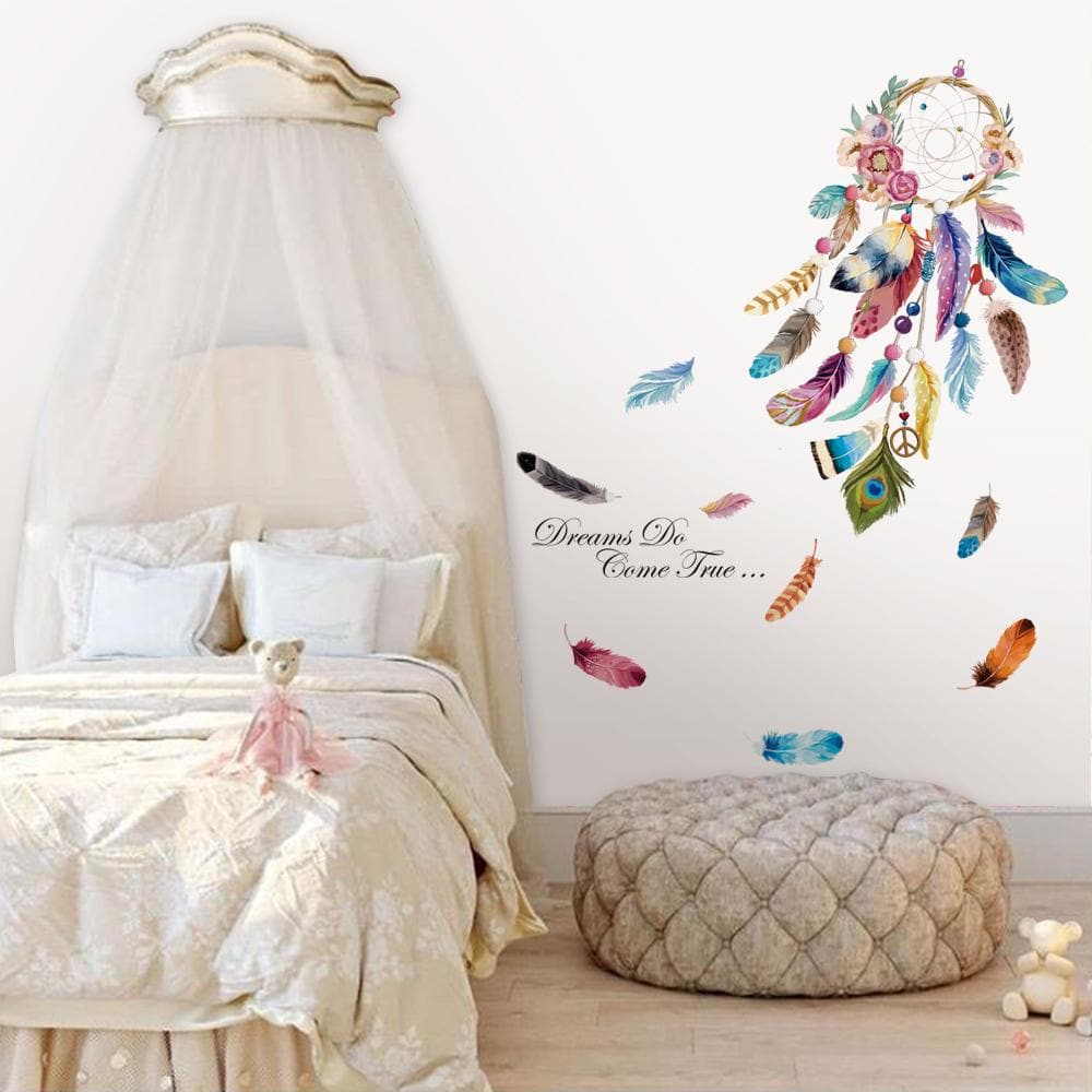 Dream Catcher Feathers Wall Decals