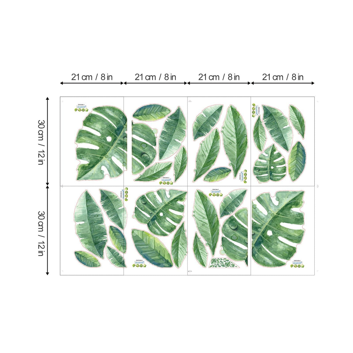 Green Leaves Wall Decals