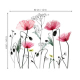 Poppies Flower Wall Decals