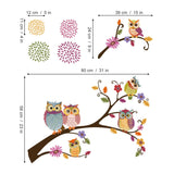 Owl Tree Flower Wall Decals