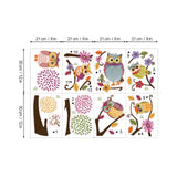 Owl Tree Flower Wall Decals