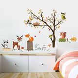 Woodland Animals Tree Wall Decals