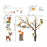 Woodland Animals Tree Wall Decals