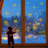 Christmas Gold Snowflakes Decals