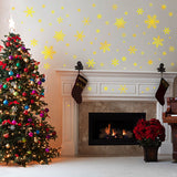 Christmas Gold Snowflakes Decals