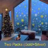 Christmas Gold Snowflakes Decals