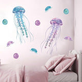 Sea Colorful Jellyfish Wall Decals