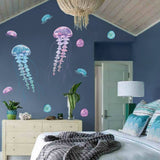 Sea Colorful Jellyfish Wall Decals