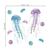 Sea Colorful Jellyfish Wall Decals