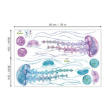 Sea Colorful Jellyfish Wall Decals