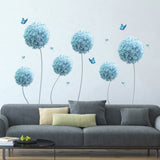 Blue Dandelion Wall Decals