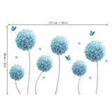 Blue Dandelion Wall Decals