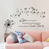 Dandelion Quotes Wall Decals