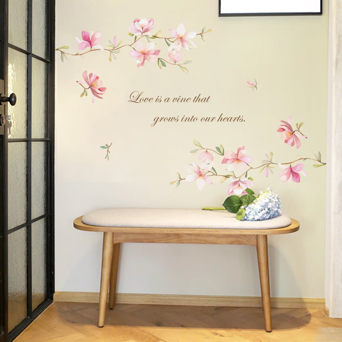 Pink Magnolia Flower Wall Decals