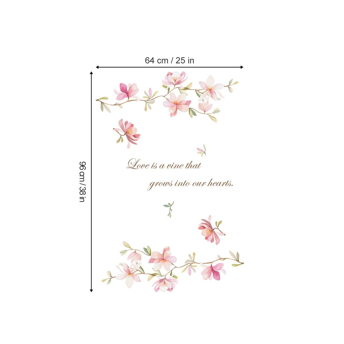 Pink Magnolia Flower Wall Decals