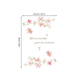 Pink Magnolia Flower Wall Decals