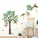 Monkey Climbing Tree Wall Decals