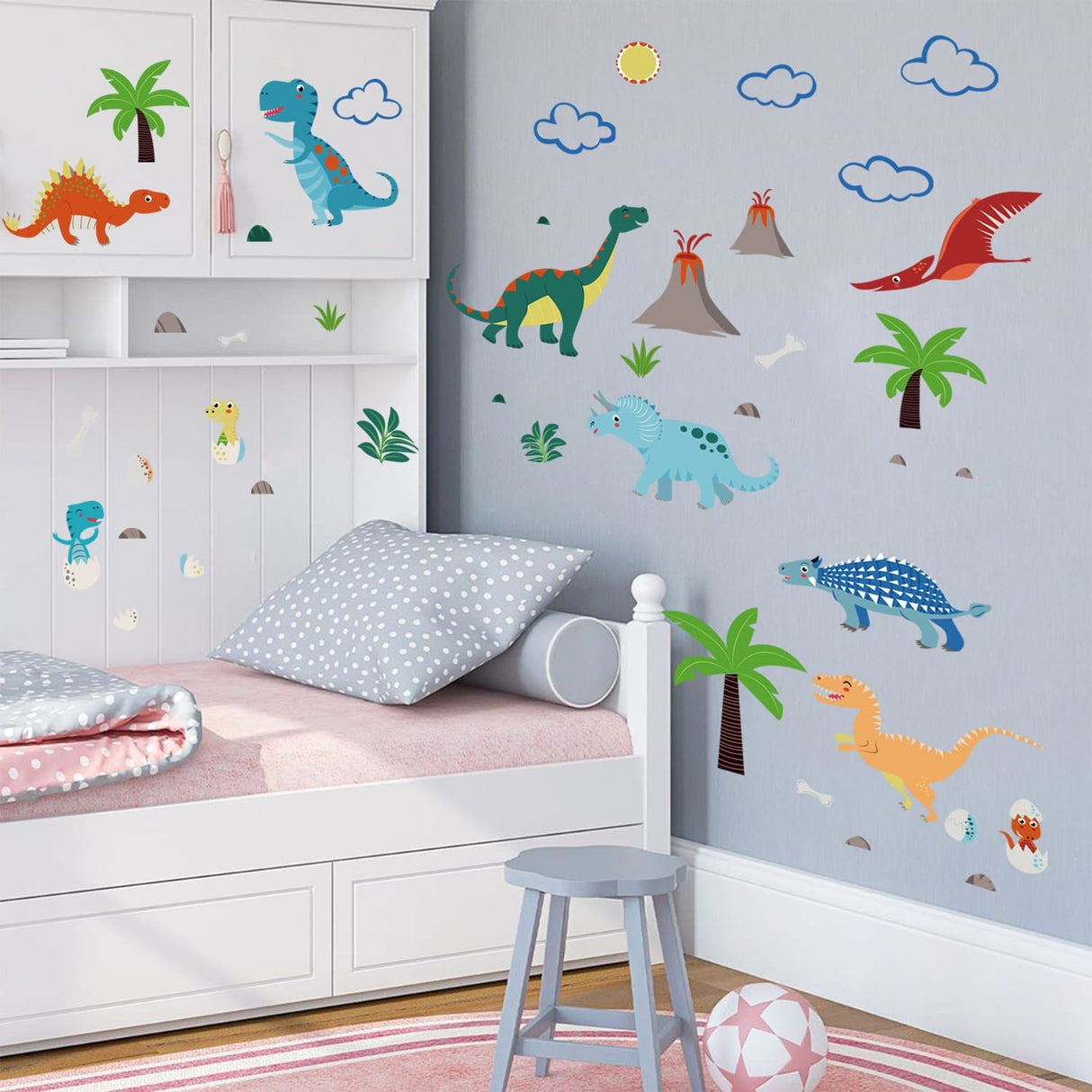 Colorful Dinosaur Wall Decals