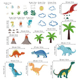 Colorful Dinosaur Wall Decals