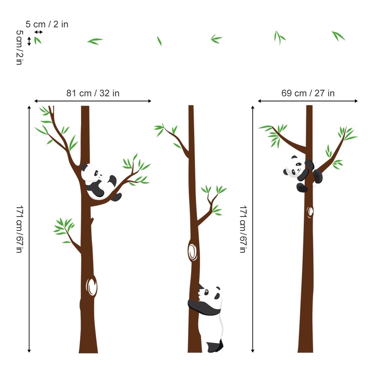 Panda and Tree Wall Decals
