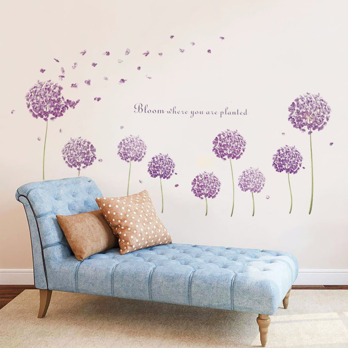 Purple Dandelion Wall Decals