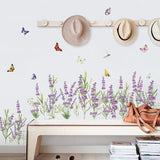 Lavender Flowers Wall Corner Decals