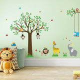 Jungle Animal Tree Wall Decals