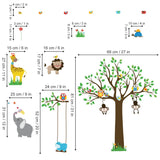 Jungle Animal Tree Wall Decals