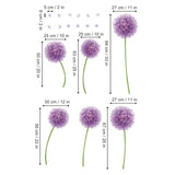Purple Dandelion Wall Decals