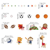 Monkey Giraffe Playground Wall Decals