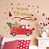 Christmas Red Cars Trees Wall Decals