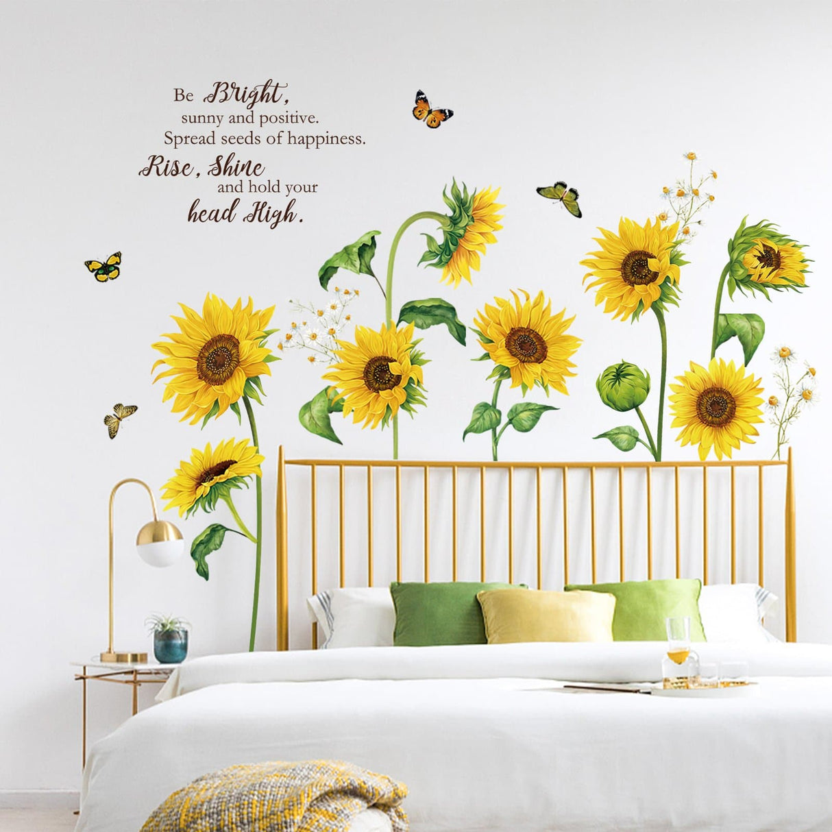 Sunflower Butterfly Wall Decals