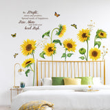 Sunflower Butterfly Wall Decals