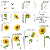 Sunflower Butterfly Wall Decals
