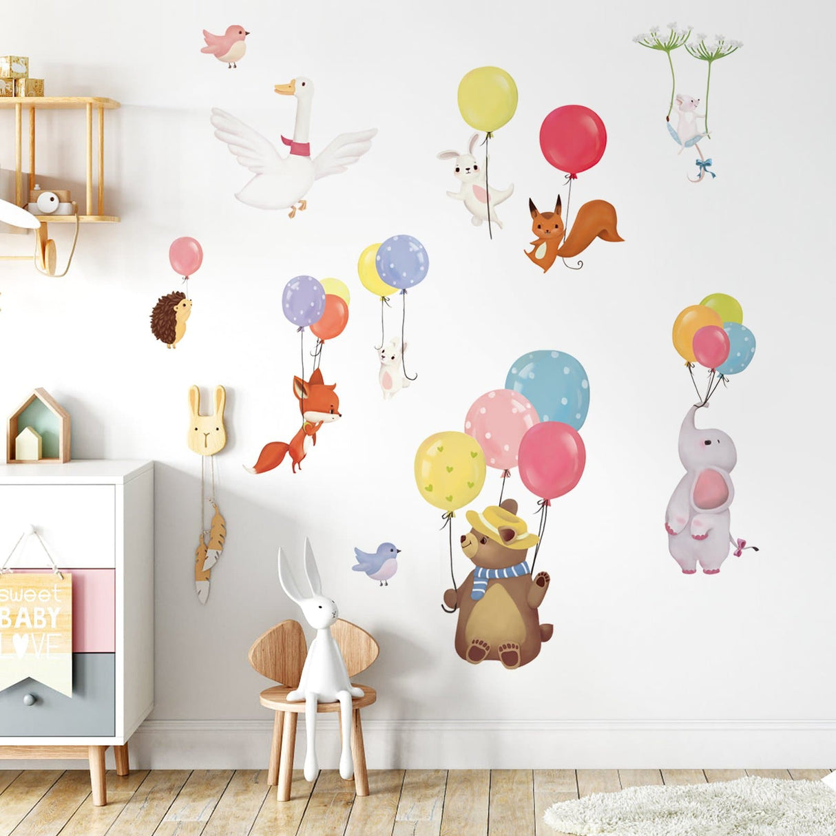 Colorful Balloon Animals Wall Decals