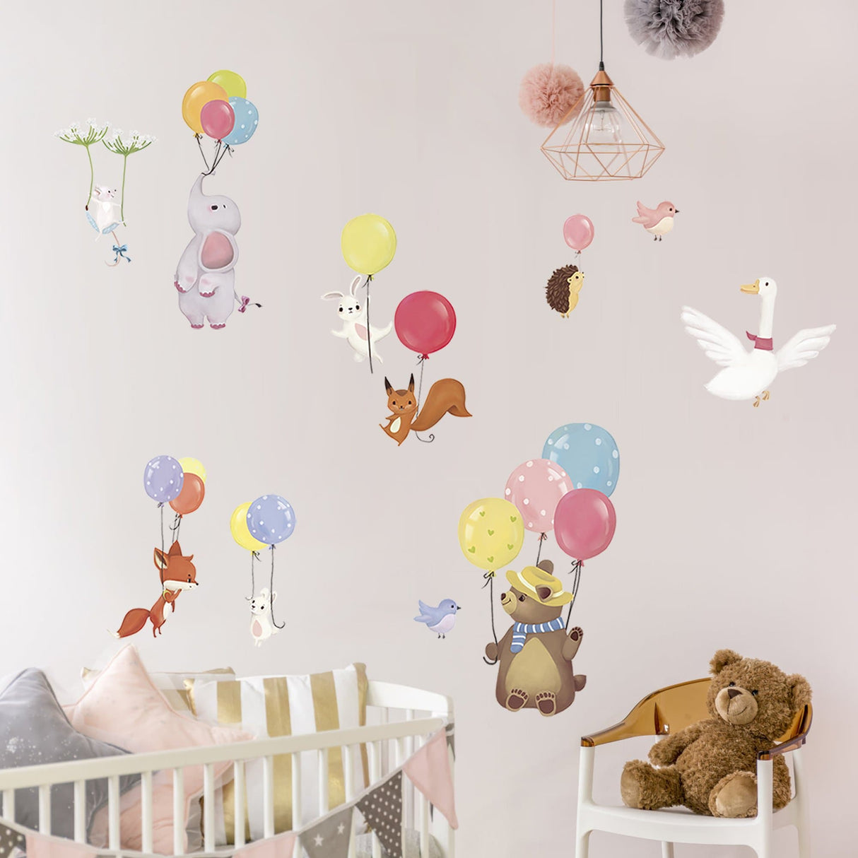 Colorful Balloon Animals Wall Decals