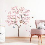 Pink Blossom Tree Wall Decals