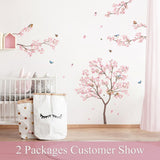 Pink Blossom Tree Wall Decals